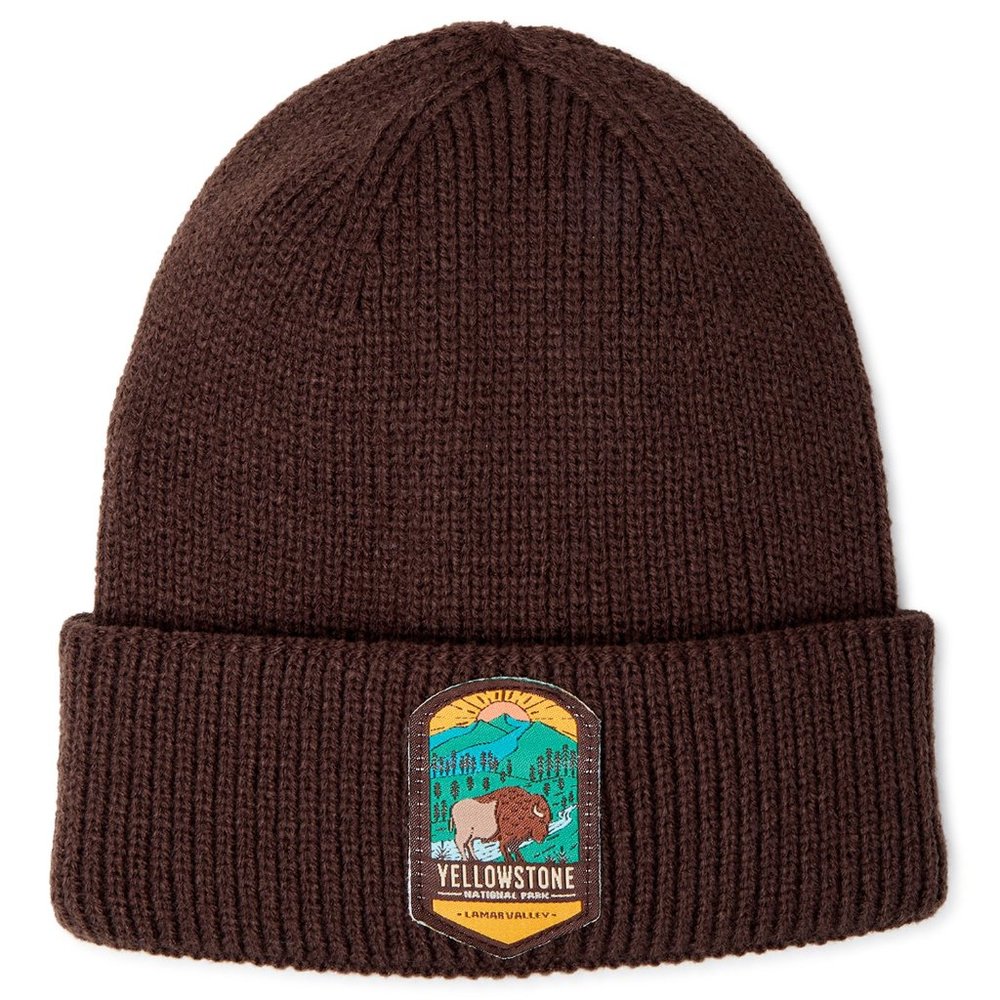 Yellowstone National Park Lamar Valley Cuffed Knit Unisex Winter Spring Hat